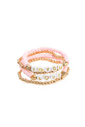 Pink Love Bracelet 4pc - Little Jill & Co.