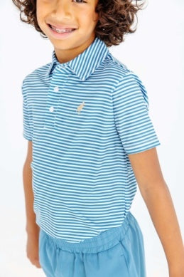 Summer County Stripe Prepletic Prim & Proper Polo