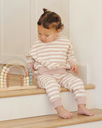 Relaxed Sweatpant Pink Stripe