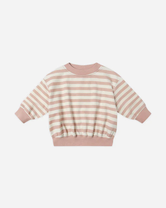 Relaxed Sweatshirt Pink Stripe