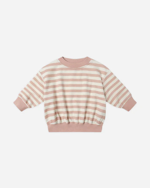 Relaxed Sweatshirt Pink Stripe