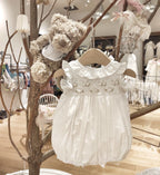 Voile Smocked Romper Off-White