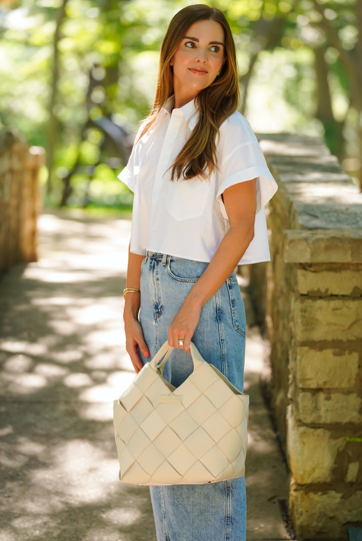 The Dallas Classic Tote in Bone