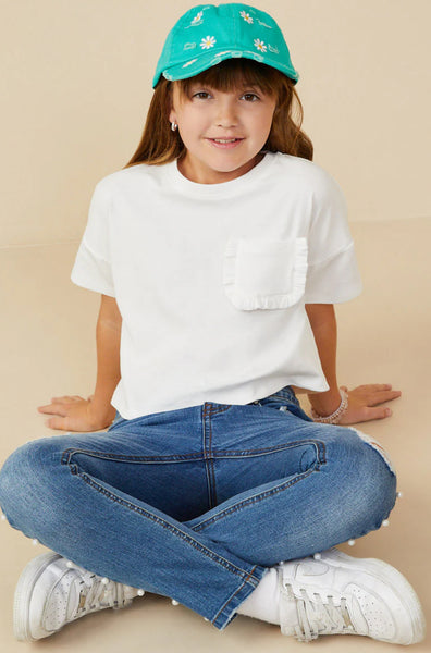 Ruffle Pocket Knit Tee GY9035