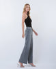 Gray - Mid Rise Clean Cut Raw Hem Wide Leg Jeans
