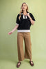 Textured Half Zip Mock Neck Top