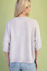 Western Horse Motif Sweater with Elbow Length Sleeves