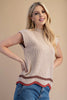 Mock Neck Knit Sweater Vest