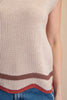 Mock Neck Knit Sweater Vest