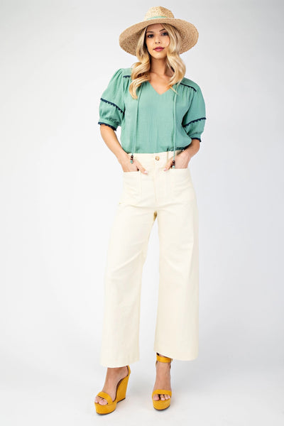 Ankle Cropped Pants Honey Color