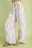 Elastic Waist and Drawstring Wide Leg Pants