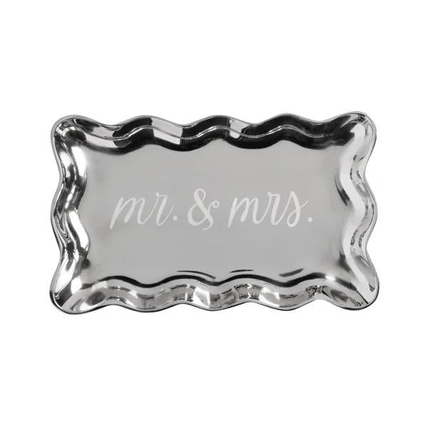 Mr & Mrs Etched Metal Tray
