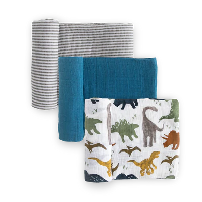 Swaddle Blanket 3Pack-Dino Friends