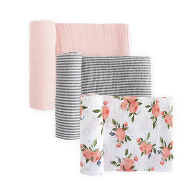Swaddle Blanket 3Pack-Watercolor Roses