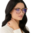 Willa Cream Tort Blue LIght Readers