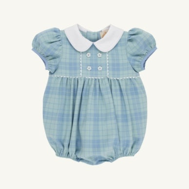 Audubon Park Plaid/Worth Ave White Cindy Lou Bubble Woven Yarn Dress