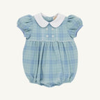 Audubon Park Plaid/Worth Ave White Cindy Lou Bubble Woven Yarn Dress
