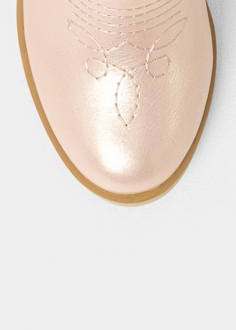 Zahara Mini Rose Gold Boot - Little Jill & Co.
