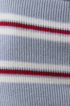 SHORT SLEEVE COLLARED STRIPED SWEATER TOP - Little Jill & Co.