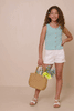Girls Patterned Button Detail Knit Tank