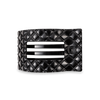 Flat Rectangle Hair Clip | Medium | Jet Black Quilted