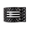 Flat Rectangle Hair Clip | Large | Jet Black Quilted