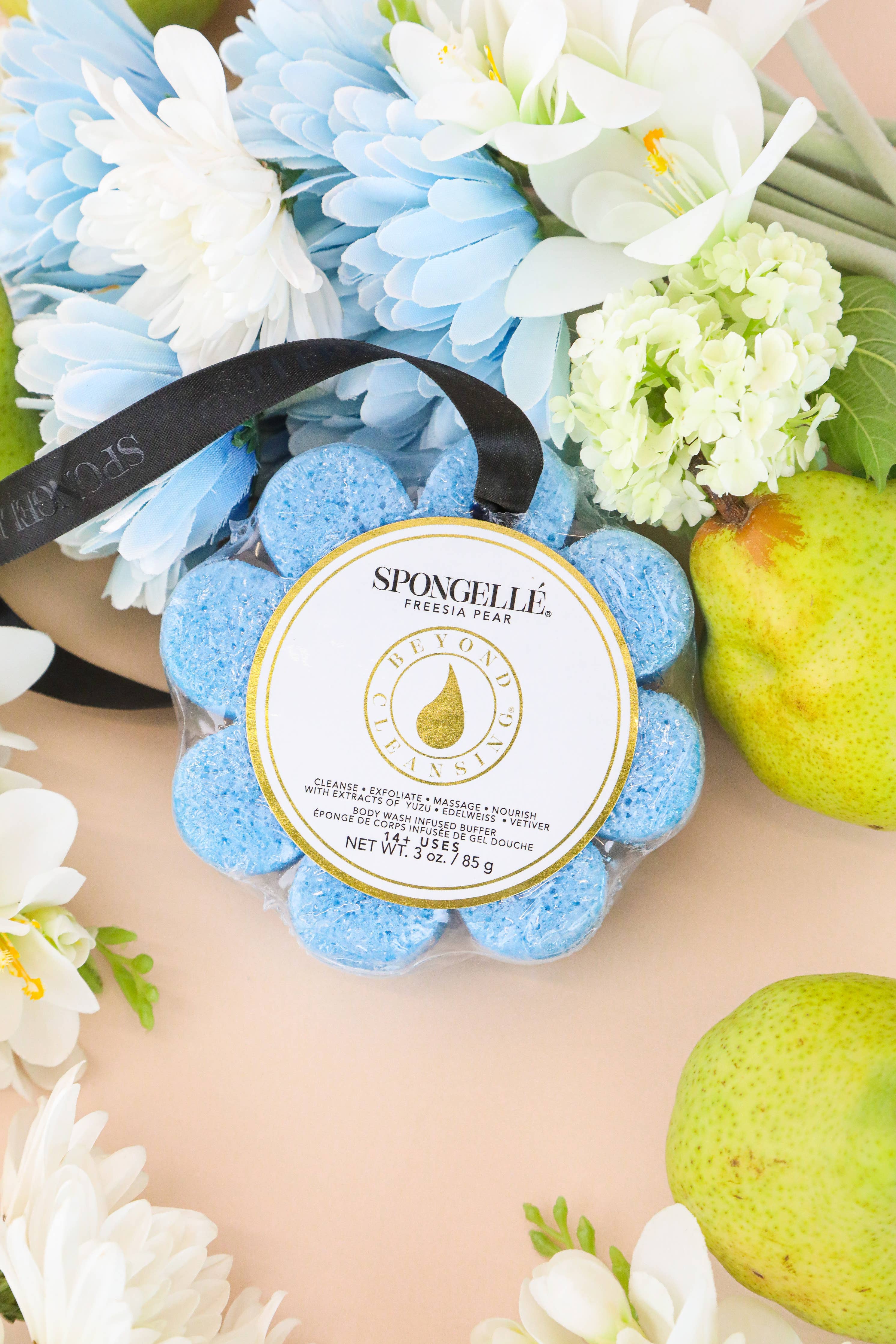 Freesia Pear Wild Flower | Soap Sponge | Soap Buffer | Clean - Little Jill & Co.