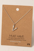 Gold Dipped Bubble Letter Pendant Necklace