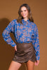 A washed printed lightweight denim top - IT13275