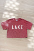 LAKE Cropped Mineral Graphic Top
