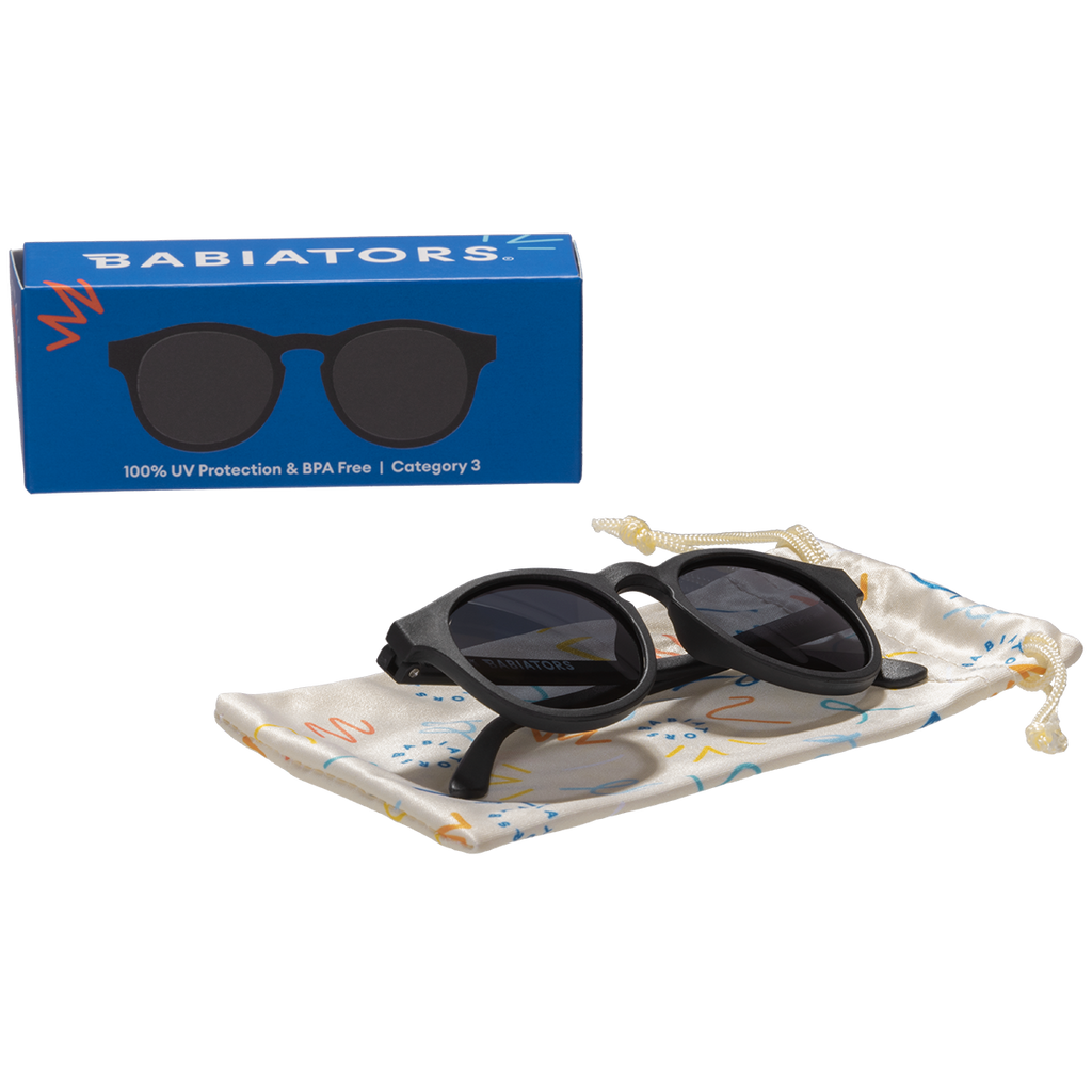 Jet Black Keyhole Baby and Kid Sunglasses