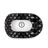 Flat Round Hair Clip | Large | Jet Black Quilted