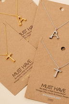 Gold Dipped Bubble Letter Pendant Necklace