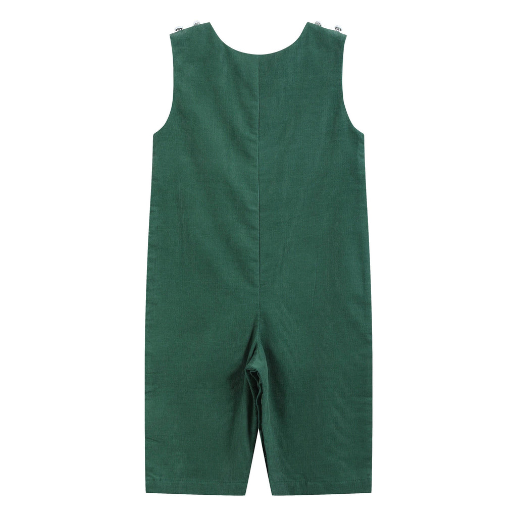 Green Corduroy Santa Smocked Longall