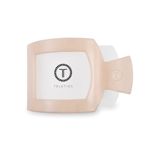 Almond Beige Flat Sq Clip Med