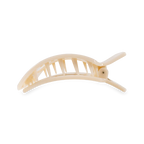 Almond Beige Flat Sq Clip Med