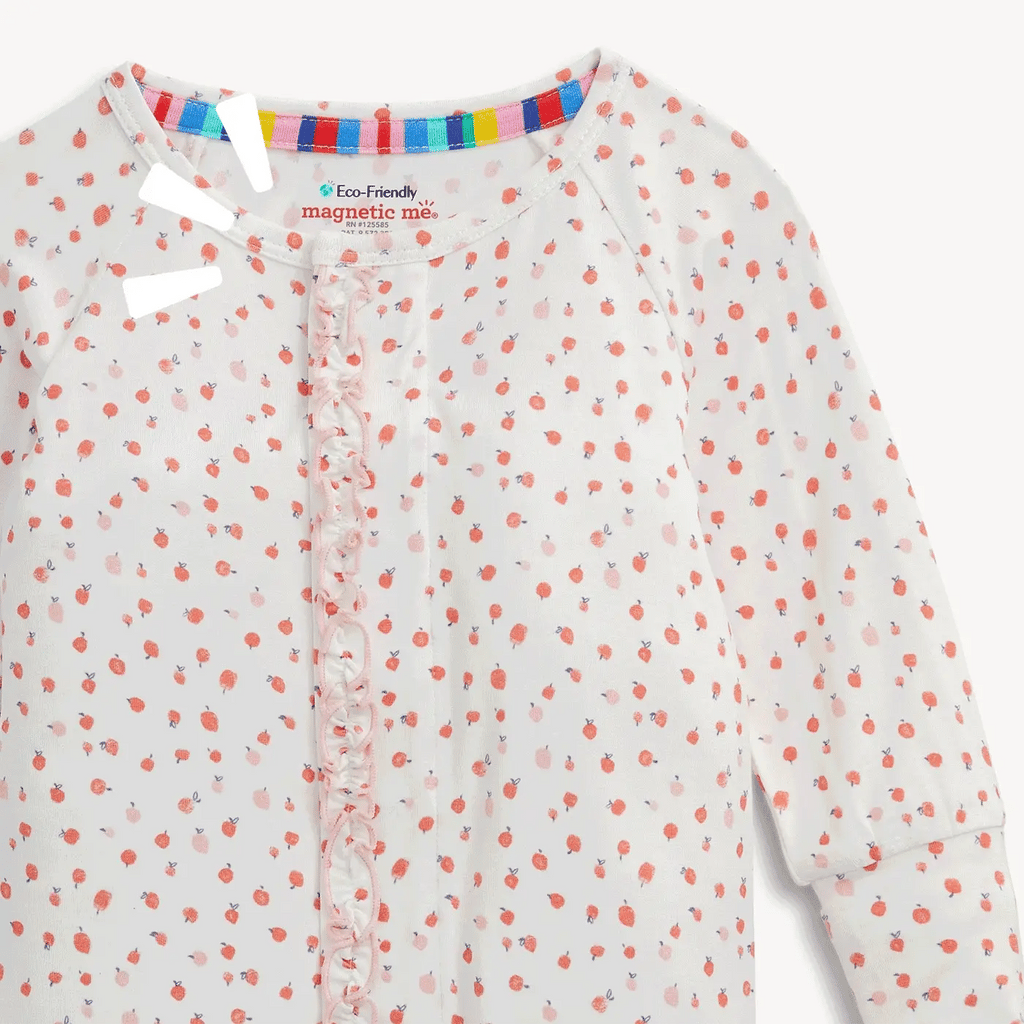Apple Blossom Magnetic Modal Ruffle Convertible Coverall