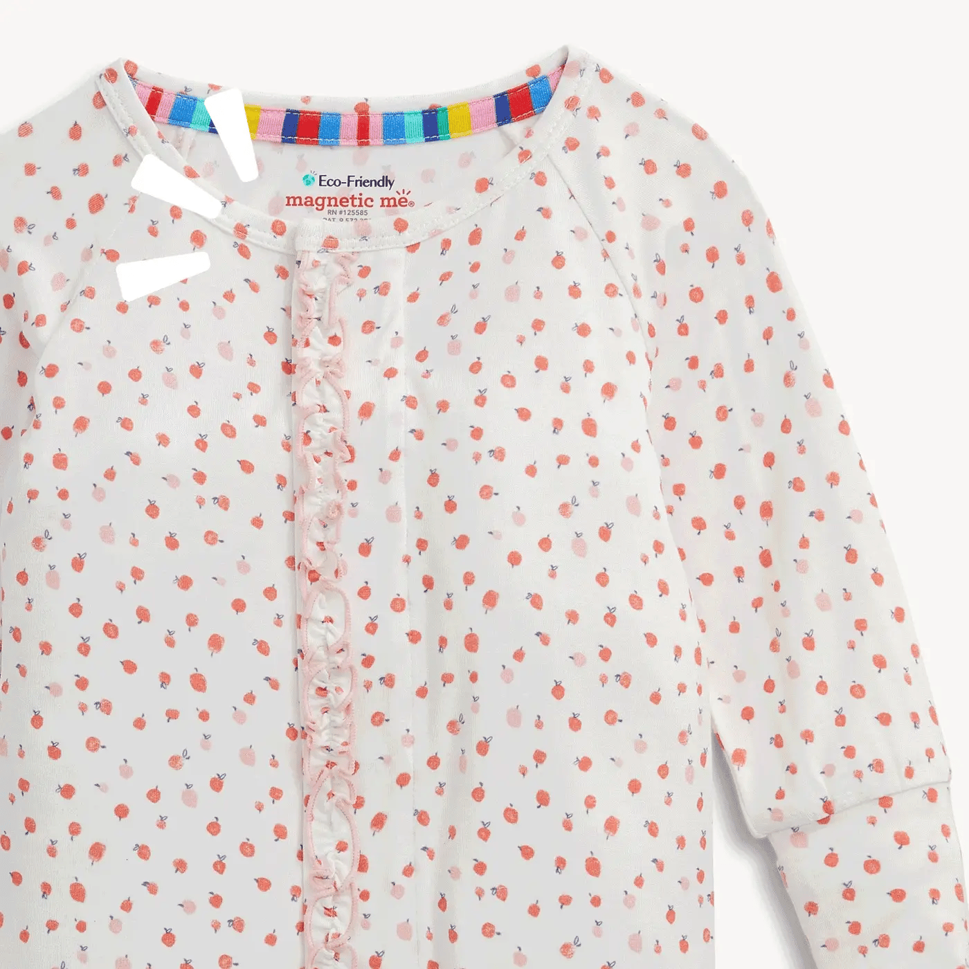 Apple Blossom Magnetic Modal Ruffle Convertible Coverall