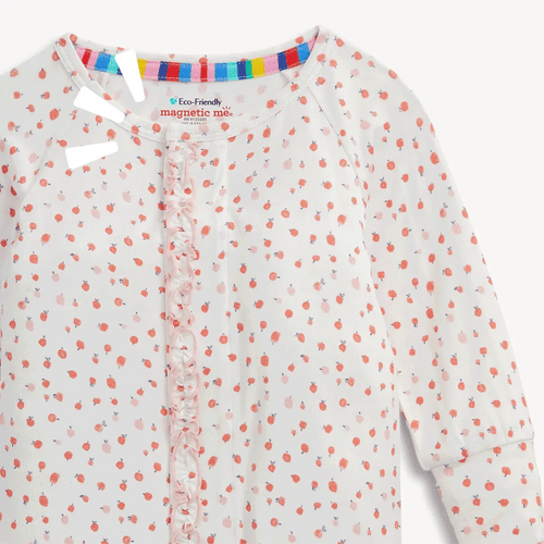Apple Blossom Magnetic Modal Ruffle Convertible Coverall