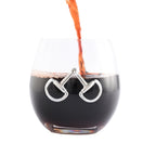 Equestrian Bit Stemless Wine Glasses - Set of 4