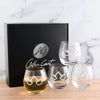 Equestrian Bit Stemless Wine Glasses - Set of 4