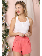 SMOCKING HIGH WAIST BAND COMFY SHORTS - Little Jill & Co.
