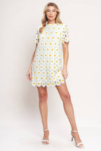 A woven lace mini shift dress - ID23231 - Little Jill & Co.
