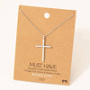 Pave Cross Pendant Chain Necklace