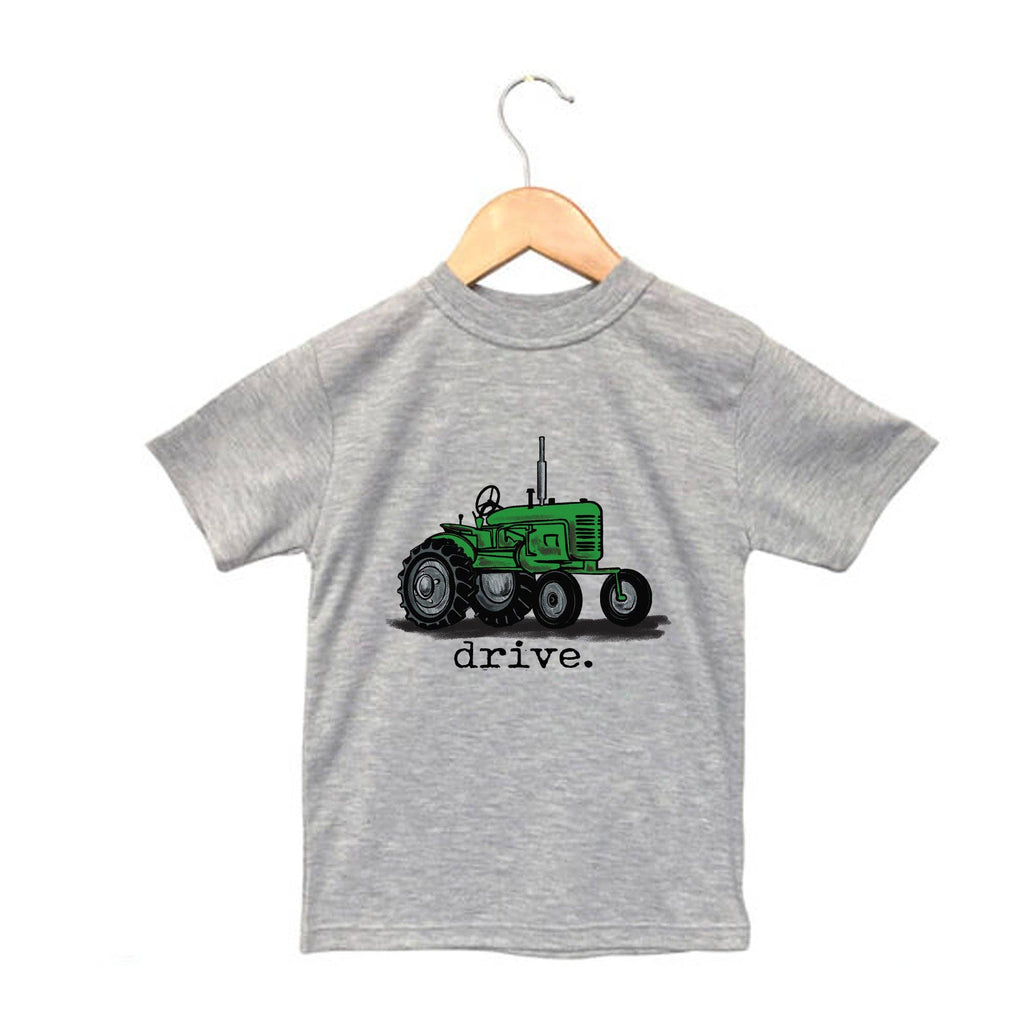 Drive Green Tractor Farm Boys Country Western Apparel Kids