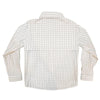 Flagler Boys Fishing Shirt - White/Khaki Plaid