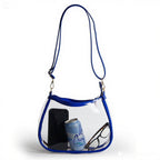 Sara Large Clear Purse - Royal Blue