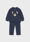 Blue Bear Pants and Sweatshirt Set