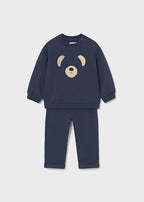 Blue Bear Pants and Sweatshirt Set