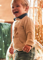Sweater with Bear Pocket